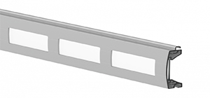 Rolovací garážová vrata prosklená lamela