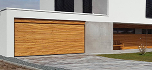 sekční garážová vrata dřevěné obložení