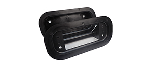 sekční garážová vrata madlo ovalne plast