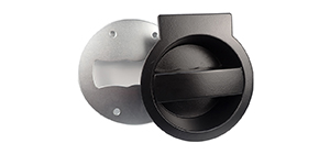 sekční garážová vrata madlo kulaté černé kovové