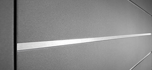 výklopná garážová vrata Nerezová ocel