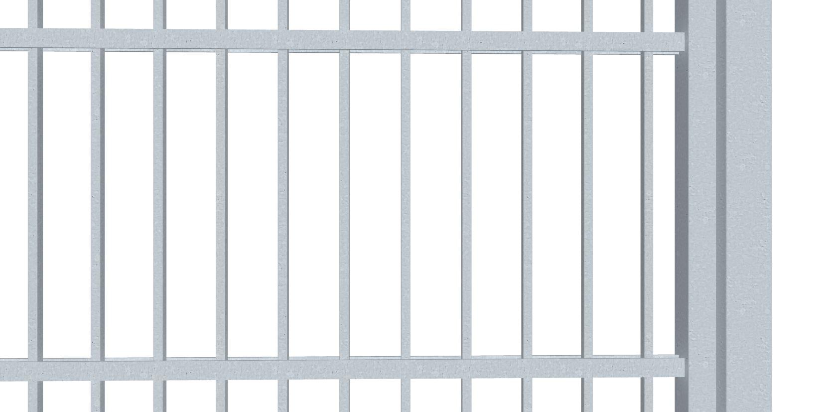 křídlová brána pro rodinné domy jeklová s pásovinou nahoře a dole