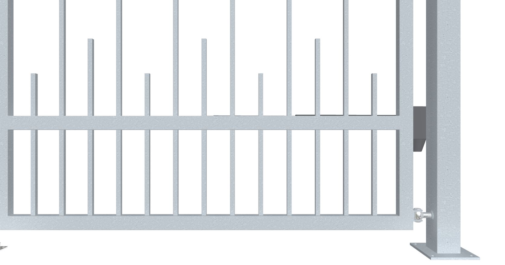 křídlová brána pro rodinné domy jeklová dlouhé krátké
