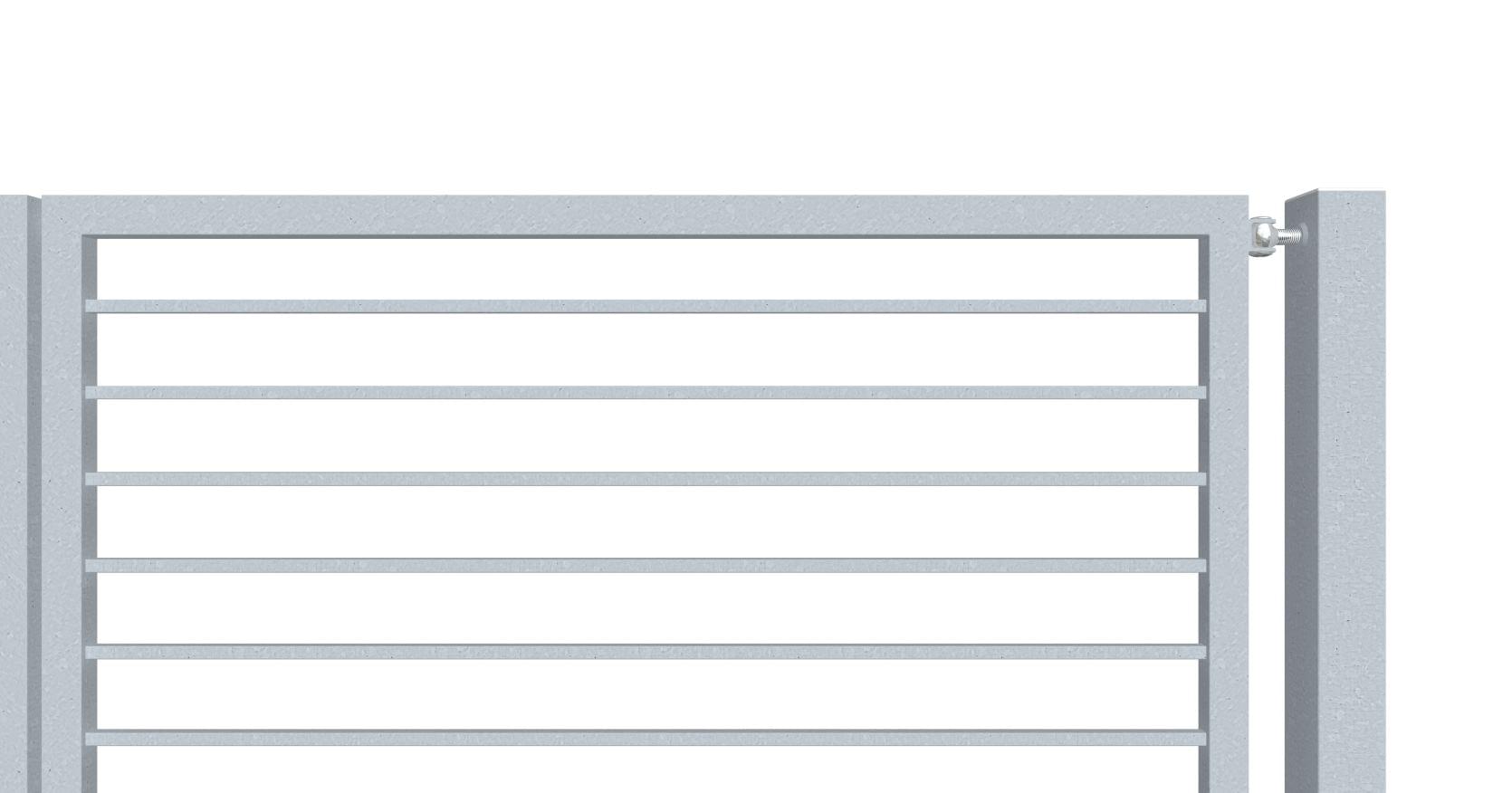 Křídlová brána pro rodinné domy jeklová vodorovná