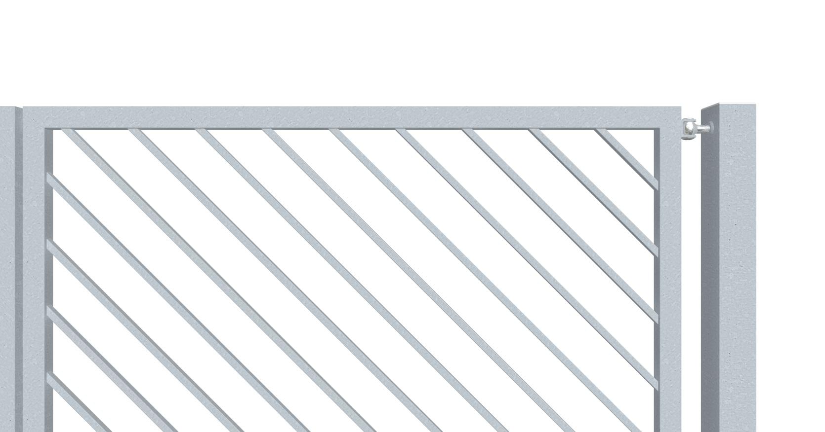 křídlová brána pro rodinné domy jeklová šikmá proti sobě nahoru