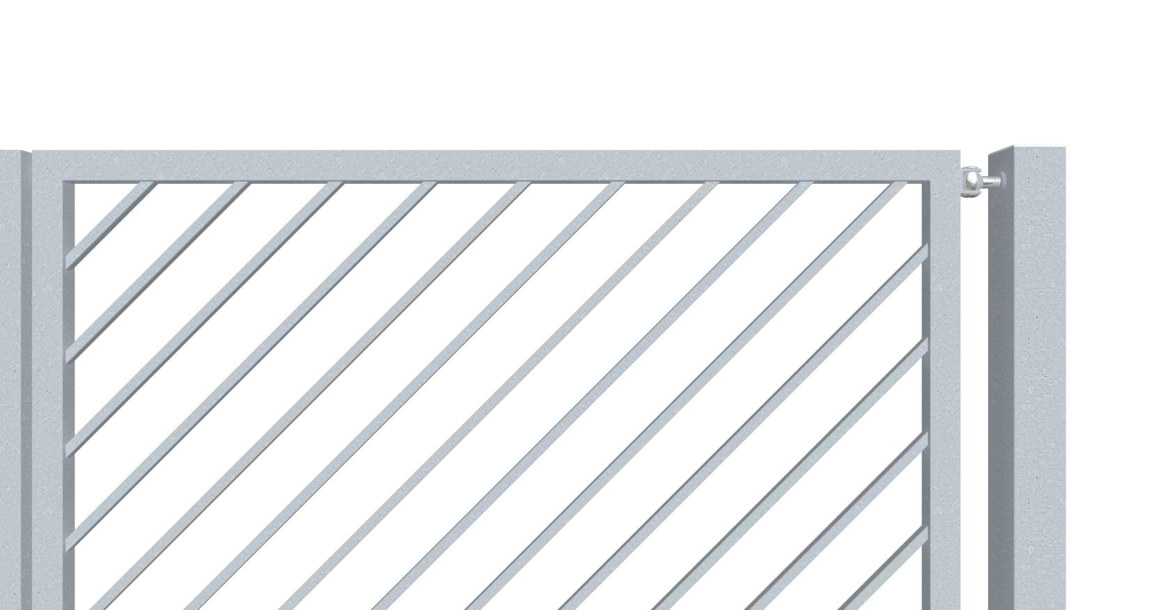 křídlová brána pro rodinné domy jeklová šikmá proti sobě dolů