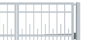 křídlová brána pro rodinné domy jeklová dlouhé krátké