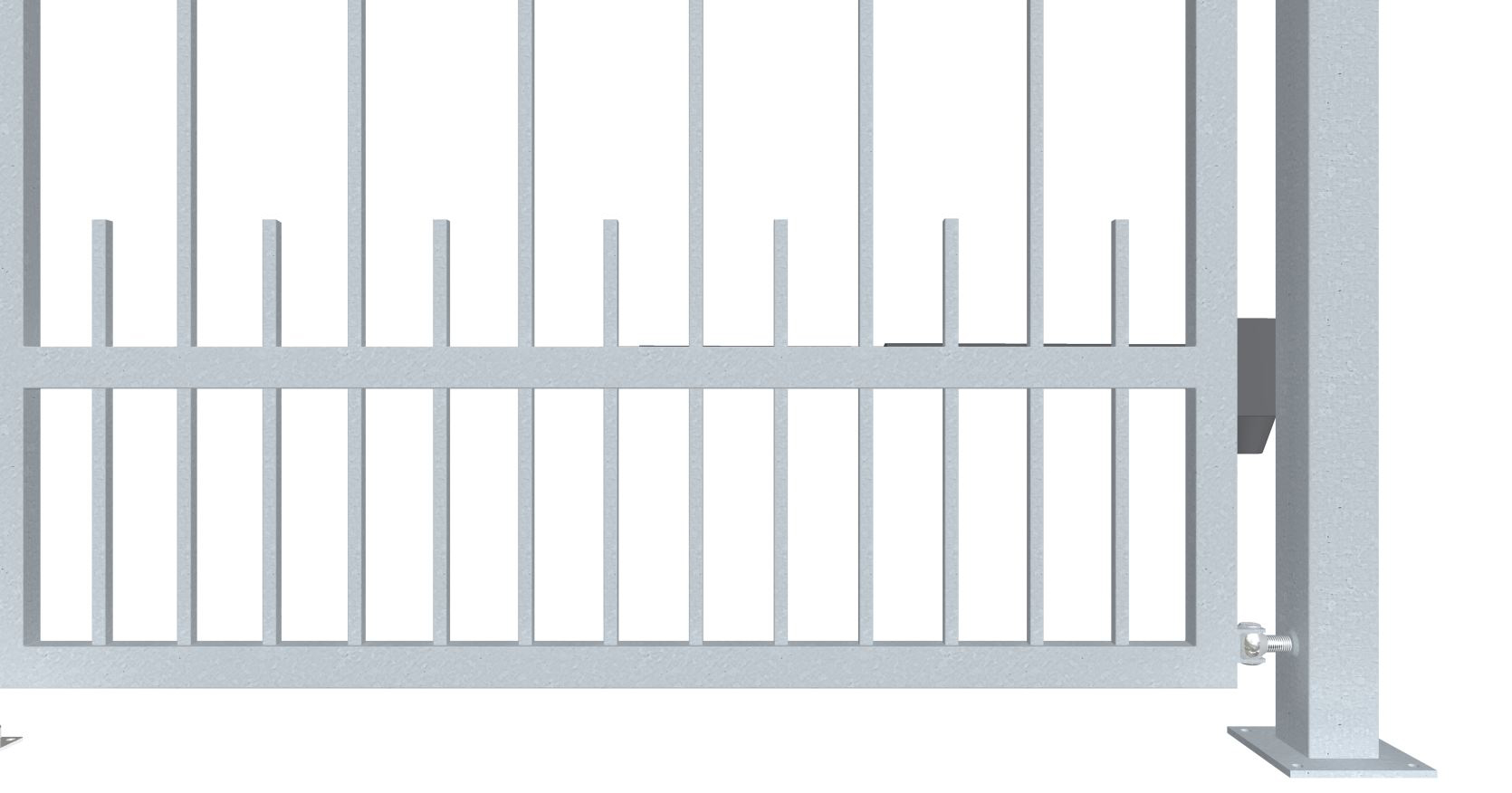 křídlová brána pro rodinné domy jeklová krátké