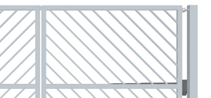 křídlová brána pro rodinné domy jeklová šikmá proti sobě nahoru