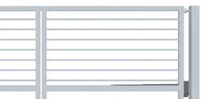 Křídlová brána pro rodinné domy jeklová vodorovná