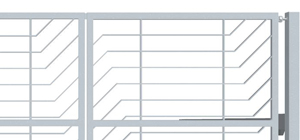 nesené brány pro rodinné domy ozdobné lomené pásoviny šikmé