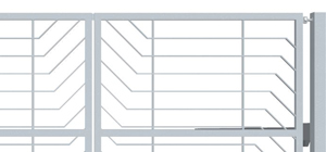 nesené brány pro rodinné domy ozdobné lomené pásoviny proti sobě nahoru