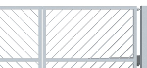 nesené brány pro rodinné domy ozdobné šikmé pásoviny proti sobě dolů