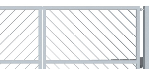 nesené brány pro rodinné domy ozdobné šikmé pásoviny proti sobě nahoru