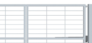 nesené brány pro rodinné domy ozdobné pásoviny vodorovné s kulatinami
