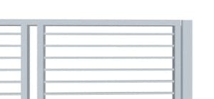 nesená brána pro rodinné domy jeklová vodorovná