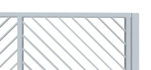 nesená brána pro rodinné domy jeklová šikmá proti sobě nahoru