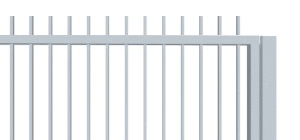 nesená brána pro rodinné domy jeklová nahore prodlouzena