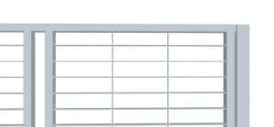 nesené brány pro rodinné domy ozdobné vodorovné s kulatinami