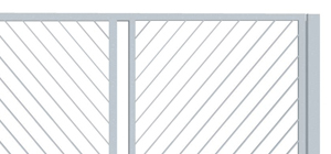 nesené brány pro rodinné domy ozdobné šikmé proti sobě dolů