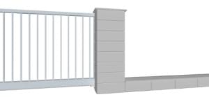 Nesená brány pro rodinné domy betonový sloupek