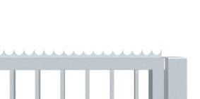 Nesená brána pro rodinné domy ostnatý hřeben