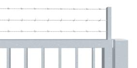 Nesená brána pro rodinné domy ostnatý drát