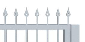 Nesená brána pro rodinné domy Ozdobná špice