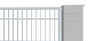 plotový dílec pro průmysl jeklová s pásovinou nahoře i dole