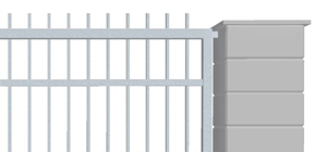 plotový dílec pro rodinné domy jeklová nahoře prodloužený