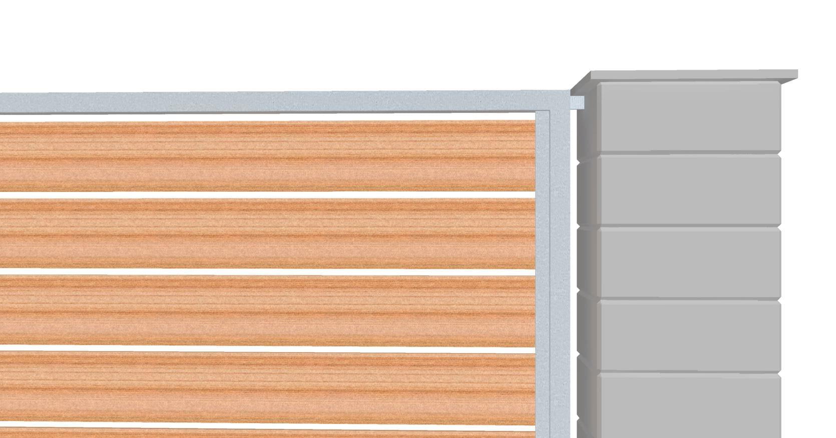 Plotový dílec pro průmysl dřevěnné prkna vodorovná