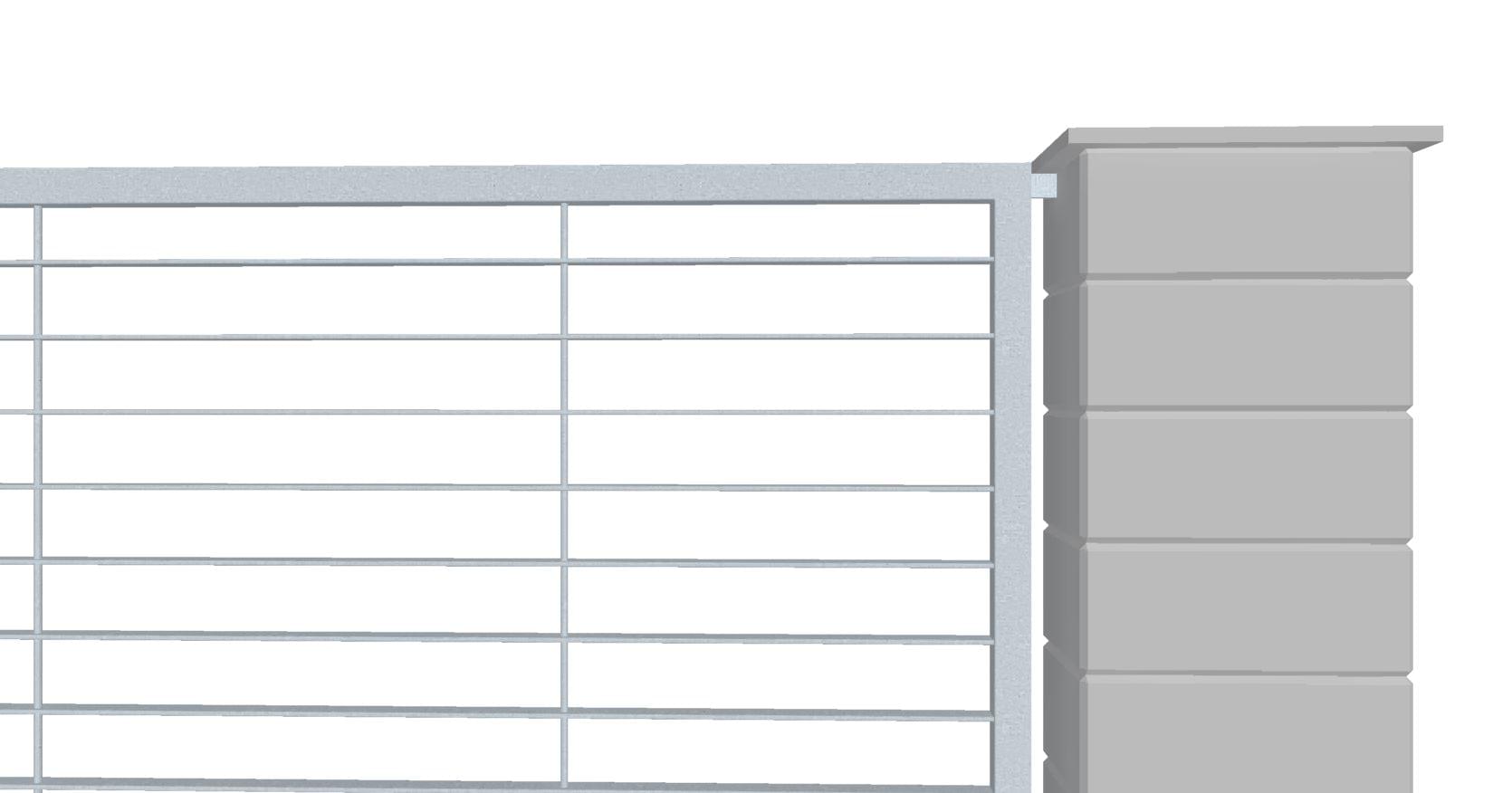 Plotový dílec pro průmysl ozdobné ozdobné pásoviny vodorovné