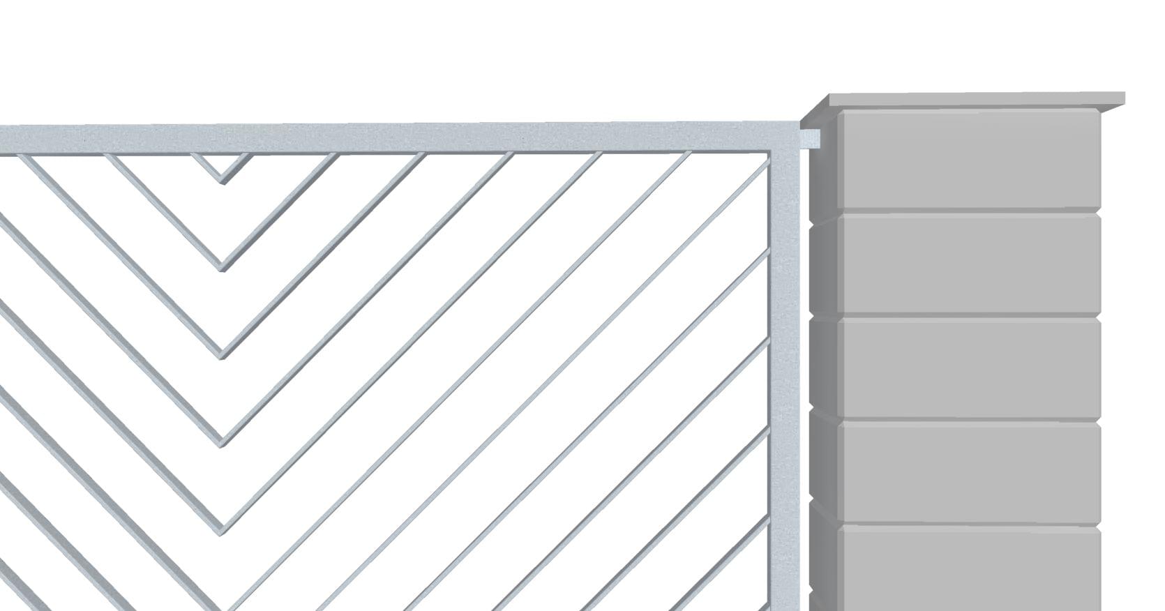 Plotový dílec pro průmysl ozdobné pásoviny doprostřed dolů