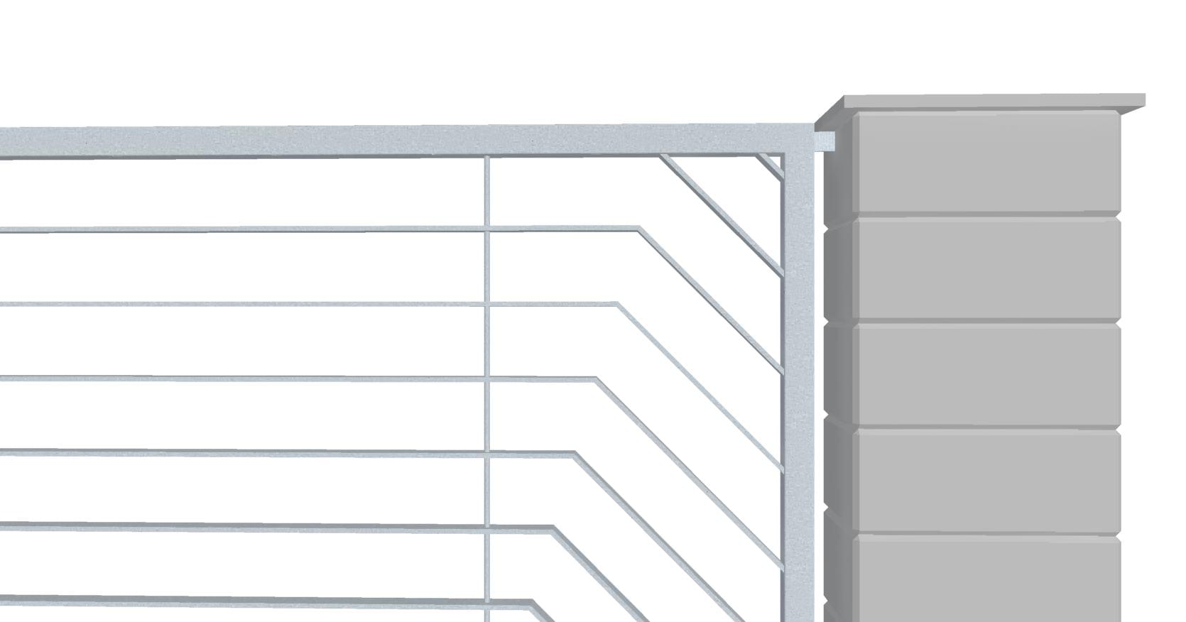 Plotový dílec pro průmysl ozdobné pásoviny doleva