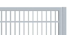 Posuvna brána pro rodinné domy jeklová s pásovinou nahoře