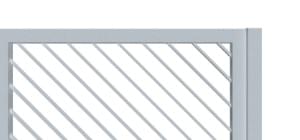 Posuvna brána pro rodinné domy jeklová šikmá proti sobě nahoru