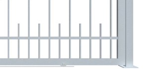 Posuvna brána pro rodinné domy jeklová stejně dlouhé