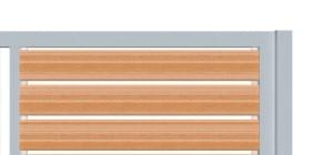 Posuvné brány pro rodinné domy dřevěnné prkna vodorovná