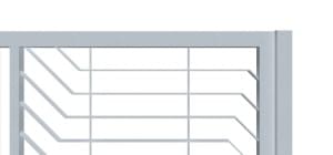 Posuvné brány pro rodinné domy ozdobné pásoviny doprostřed nahoru