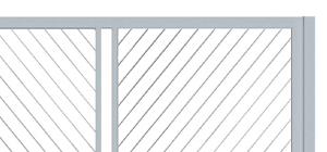 Posuvné brány pro rodinné domy ozdobné pásoviny doprostřed dolů