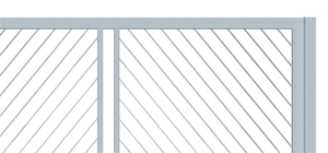 Posuvné brány pro rodinné domy ozdobné pásoviny doprostřed nahoru