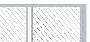 Posuvné brány pro rodinné domy ozdobné šikmé pásoviny