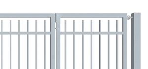 nesená brána pro rodinné domy pasovina nahoře dole s mezerou