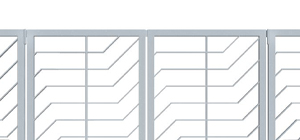 nesené brány pro rodinné domy ozdobné lomené pásoviny šikmé