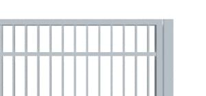 Teleskopické nesené brány pro rodinné domy jeklová s pásovinou nahoře