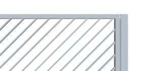 Teleskopické nesené brány pro rodinné domy jeklová šikmá proti sobě dolů