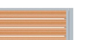 Teleskopické nesené brány pro rodinné domy dřevěnné prkna vodorovná