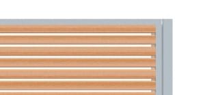 Teleskopické nesené brány pro rodinné domy dřevěnné prkna vodorovná úzká