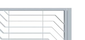 Teleskopické nesené brány pro rodinné domy ozdobné pásoviny doprostřed nahoru