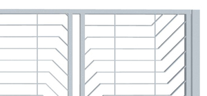 Teleskopické nesené brány pro rodinné domy ozdobné lomené pásoviny proti sobě dolů